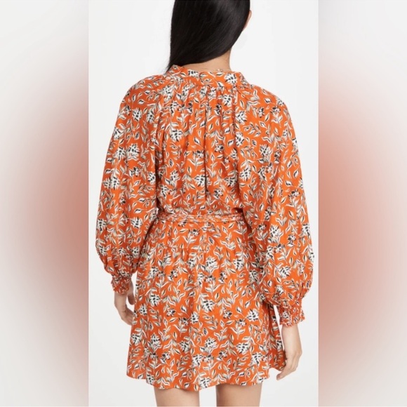 alice + olivia Lilian Linen Dress In Free Swinging Sienna Sz 6 - Picture 4 of 12